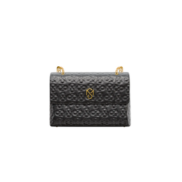 Signature Luxe Flap Mini – Black/Gold