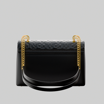 Signature Luxe Flap Medium – Black/Gold