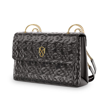 Signature Luxe Flap XL – Black/Gold