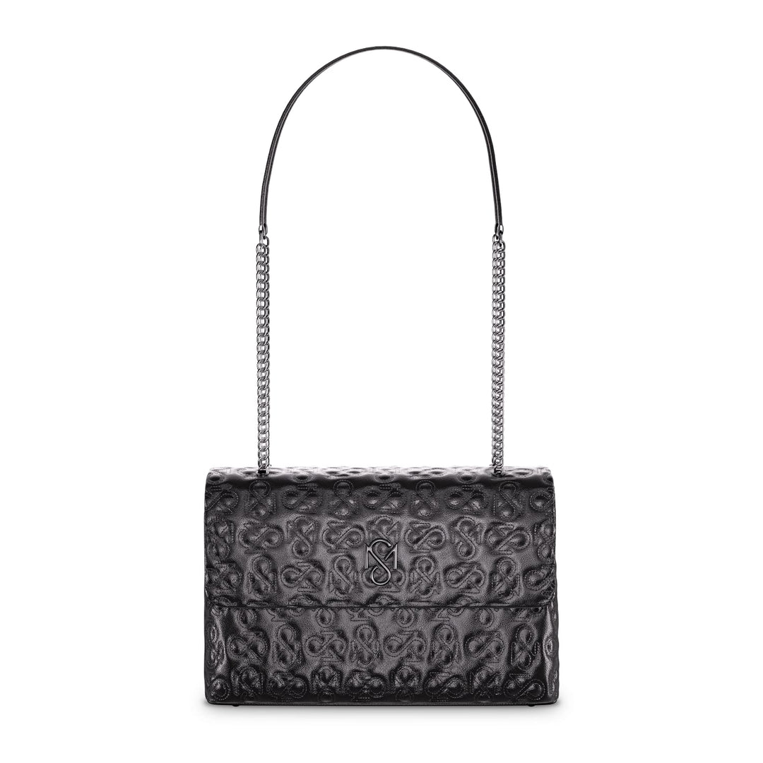 Signature Luxe Flap XL – Black/Gun Metal