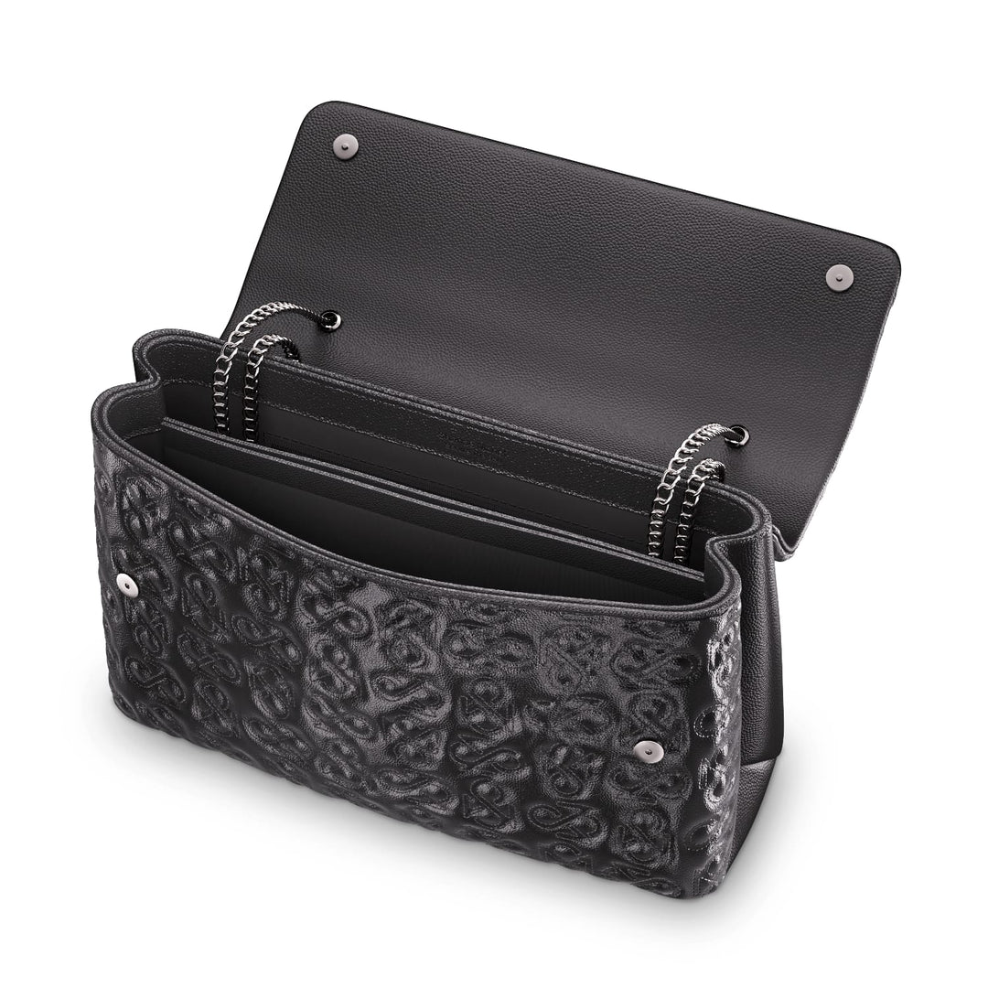 Signature Luxe Flap XL – Black/Gun Metal