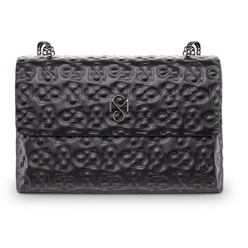 Signature Luxe Flap XL – Black/Gun Metal