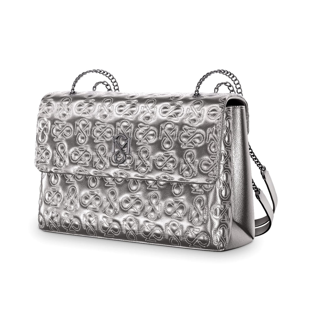 Signature Luxe Flap XL – Silver