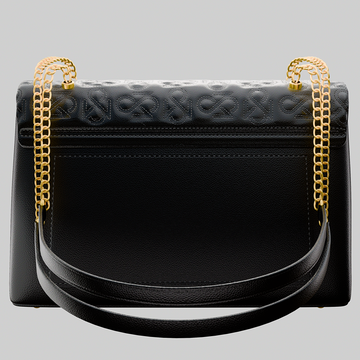Signature Luxe Flap Large – Black/Gold
