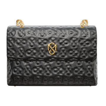 Signature Luxe Flap Large – Black/Gold