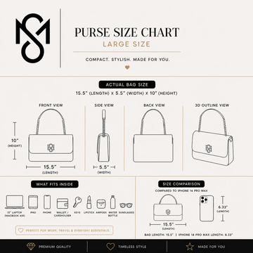 Signature Luxe Flap Large – Black/Gold