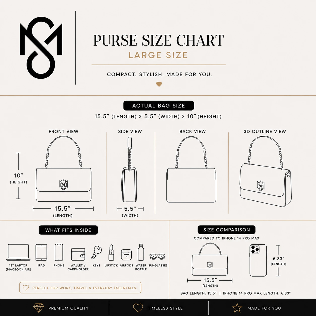Signature Luxe Flap Large – Gold